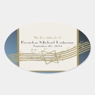 Music in the Air Oval Sticker