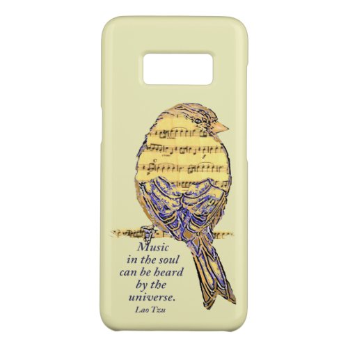 Music in the Soul Quote  Music Note Bird Case_Mate Samsung Galaxy S8 Case