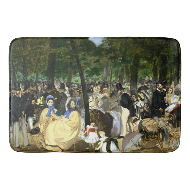 Music in the Tullerias  Edouard Manet     Bath Mat (Front)
