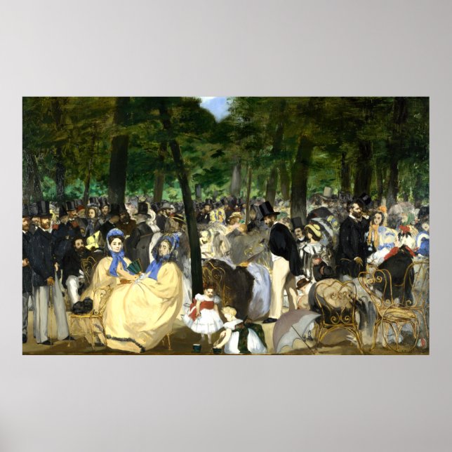 Music in the Tullerias  Edouard Manet   Poster (Front)