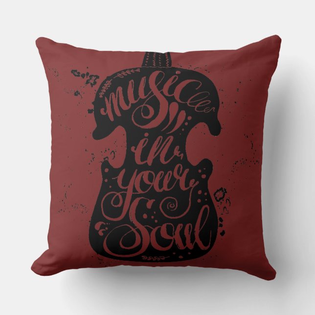 Music in Your Soul Music Pillow (Front)