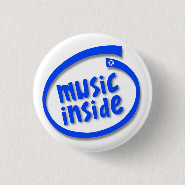 Music Inside Pinback Button (Front)