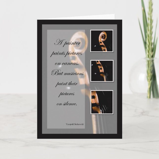 Music Inspiration Cello or Bass Card (Front)