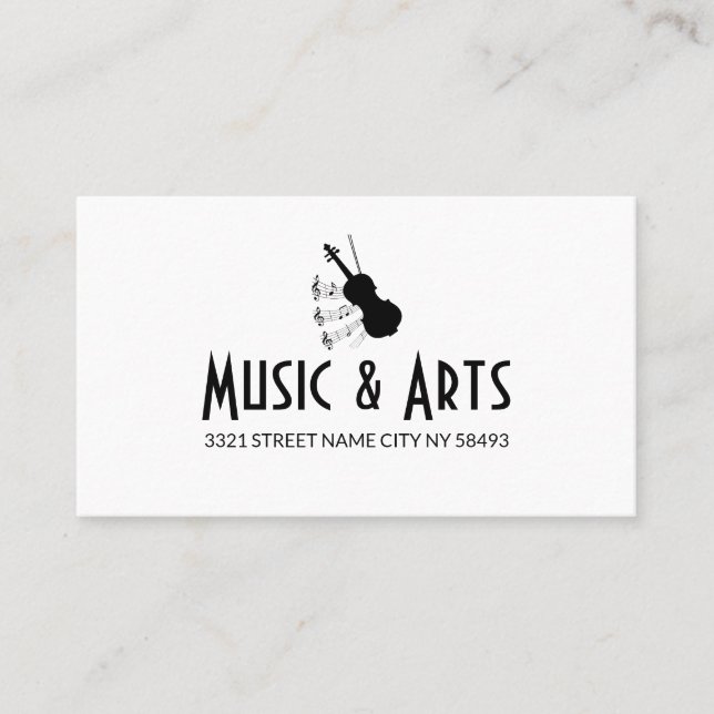 Music Instructor  Business Card (Front)