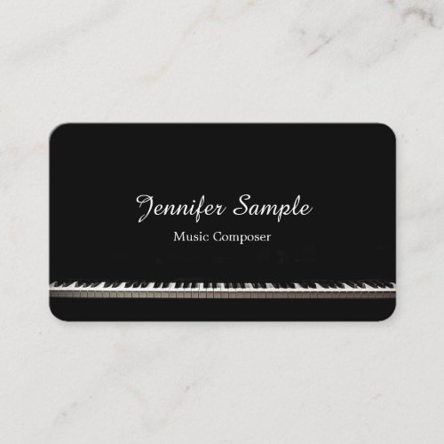 Music Instructor Composer Teacher Professional Business Card