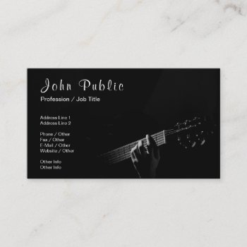Music Instructor Guitar Lessons Signature Uv Matte Business Card by art_grande at Zazzle