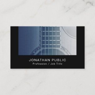 Music Instructor Guitar Tutorials Silk Finish Luxe Business Card