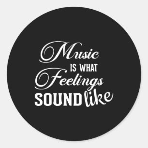 Music Instrument Musical Musician Sound Gift Idea Classic Round Sticker