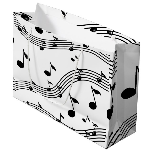 Music instrument sounds patterned large gift bag (Front Angled)