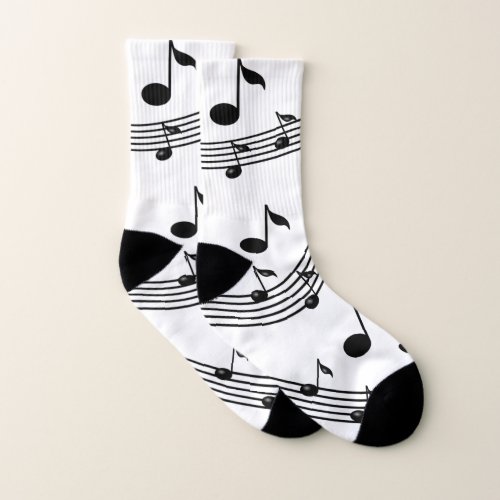 Music instrument sounds patterned socks