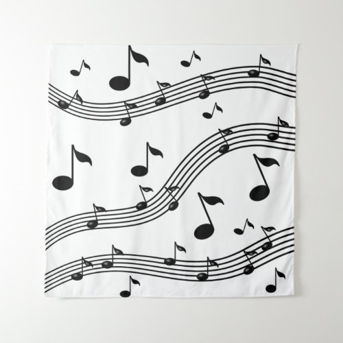 Music instrument sounds patterned tapestry