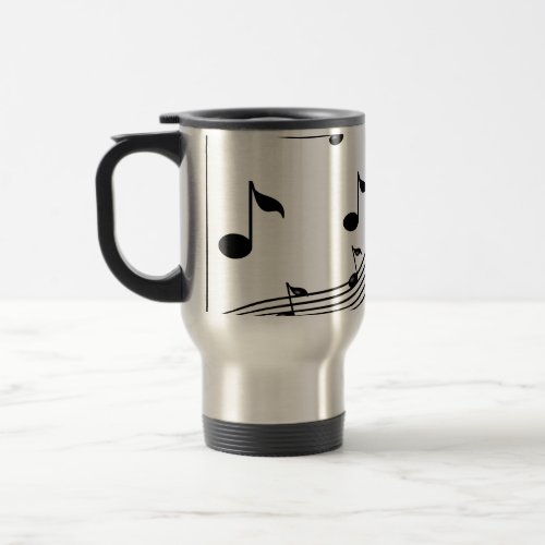 Music instrument sounds patterned travel mug