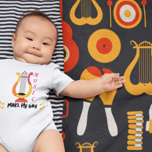 Music Instruments Art Baby Blanket