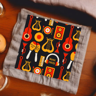 Music Instruments Art Cloth Napkin