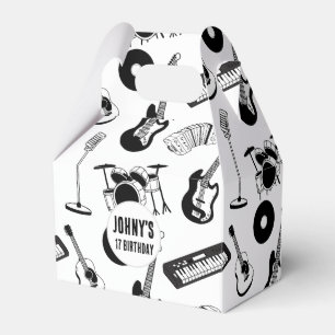 Music instruments birthday favor boxes