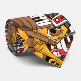 Music Instruments Jazz Necktie