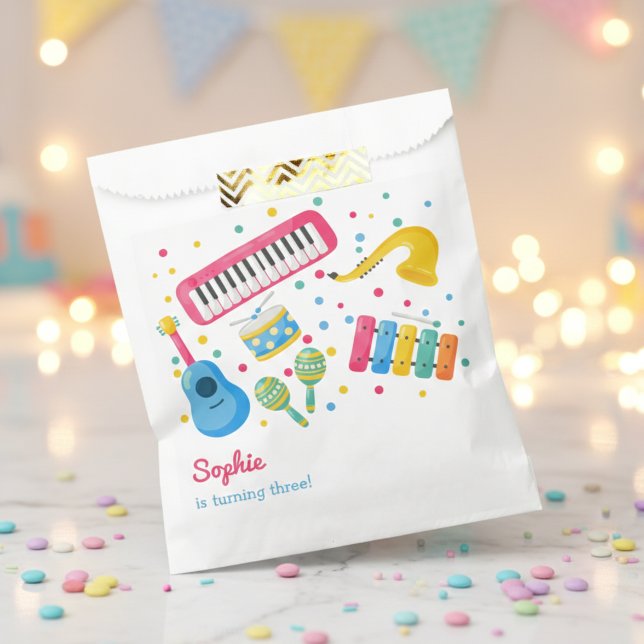 Music instruments kids birthday favor bag (Creator Uploaded)