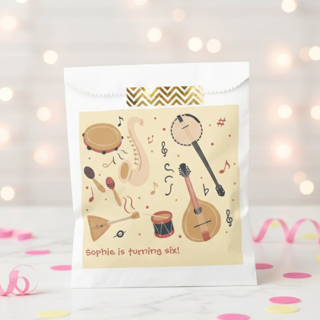 Music instruments kids birthday favor bag (Creator Uploaded)