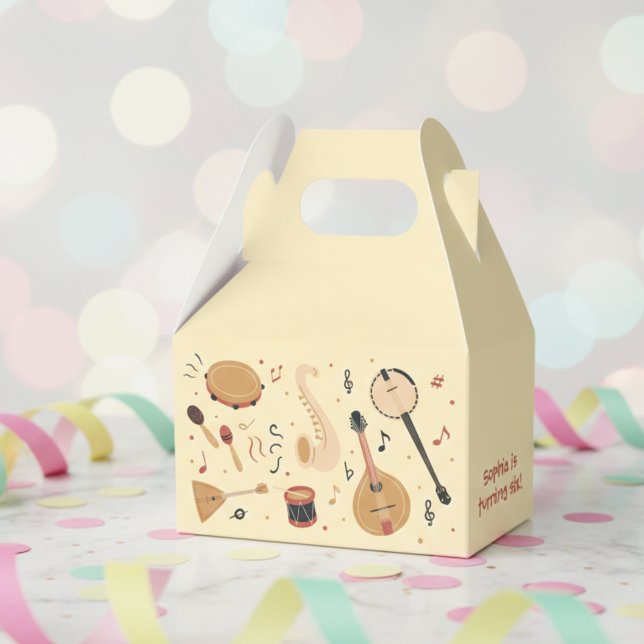 Music instruments kids birthday favor boxes (Creator Uploaded)