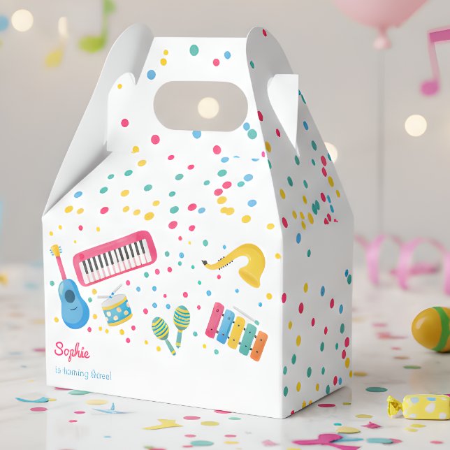 Music instruments kids birthday favor boxes (Creator Uploaded)