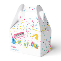 Music instruments kids birthday favor boxes