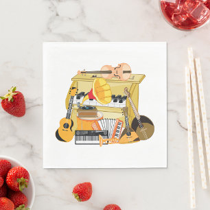 Music Instruments Napkins
