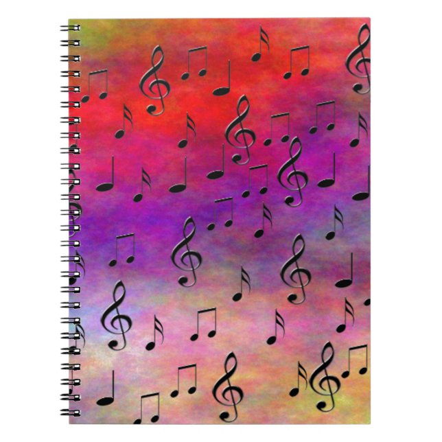 Music  Instruments  notes dance tunes radio keys Notebook (Front)