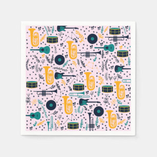 Music Instruments Paper Napkins