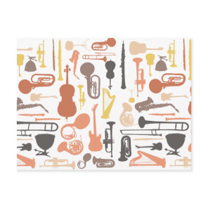 Music Instruments Postcard