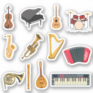 MUSIC INSTRUMENTS STICKERS