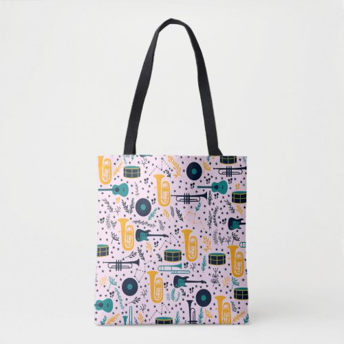 Music Instruments Tote Bag