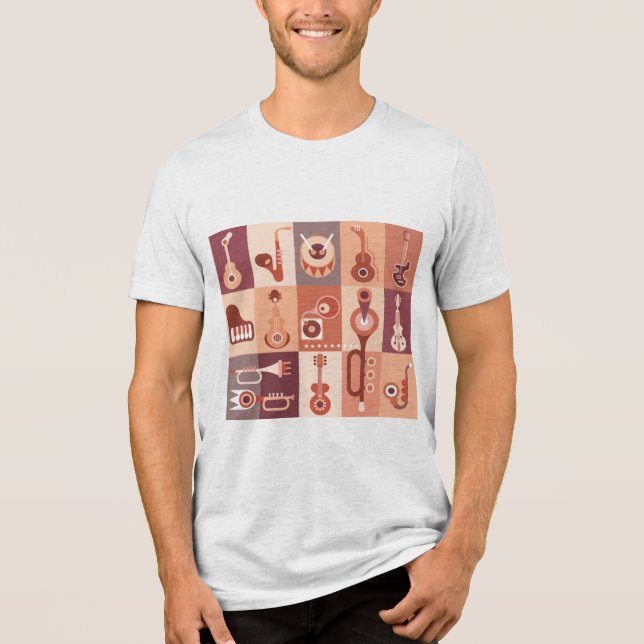 Music Instruments Tri-Blend Shirt (Front)