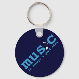 music is a good idea keychain