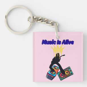 Music Is Alive Keychain