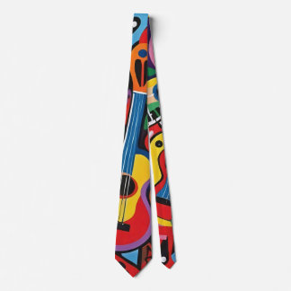 music is art neck tie