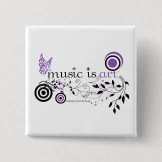 Music Is Art Pinback Button