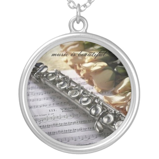 Music is beautiful necklace (Front)