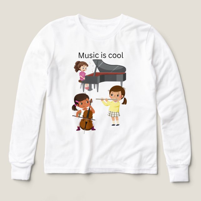 Music is cool Tri-Blend shirts (Design Front)