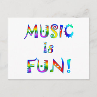 Music is Fun Postcard