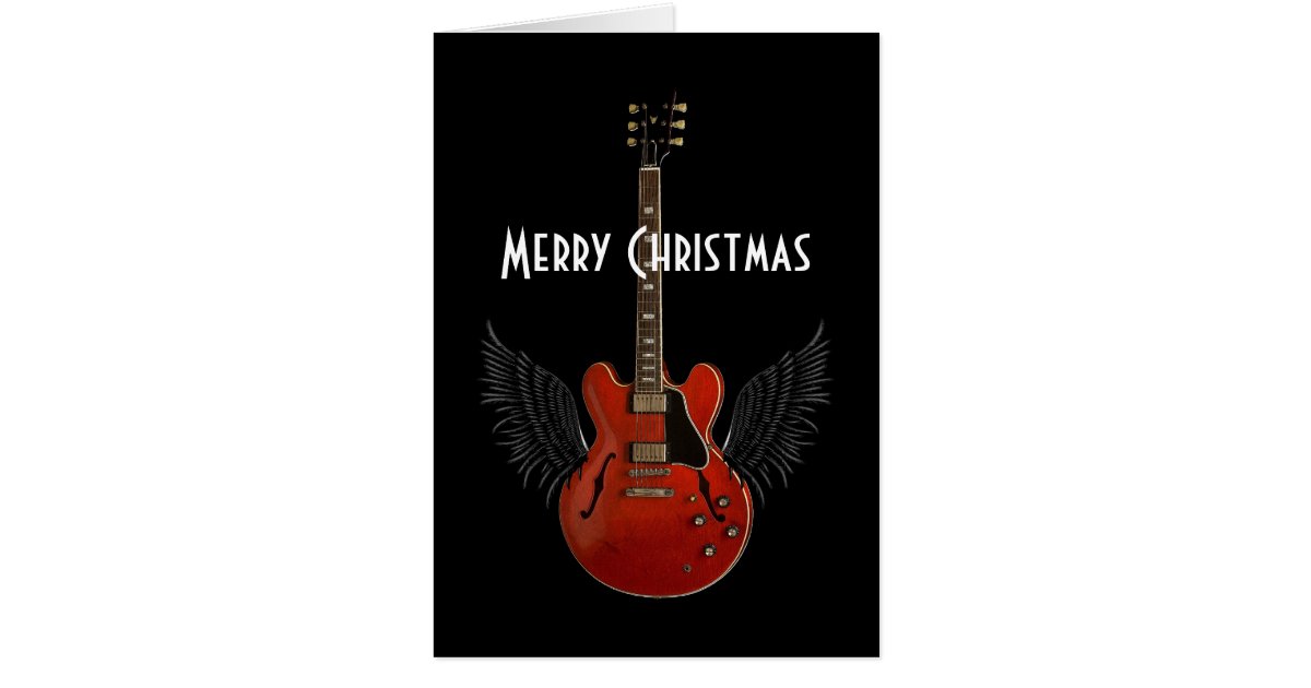 Music is Heaven Christmas Greeting Card | Zazzle