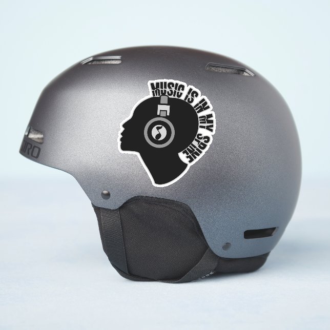 Music Is In My Spine Sticker (Helmet Side)