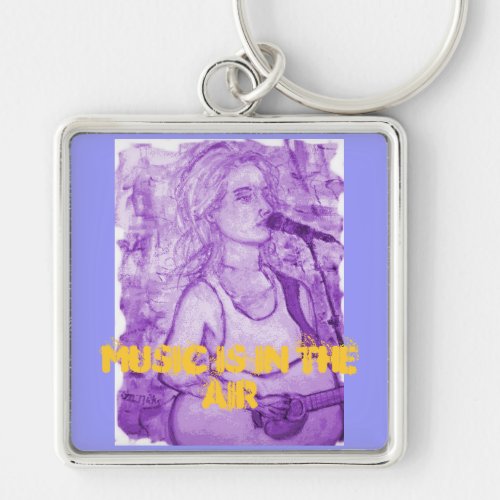 music is in the air keychain