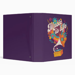 Music is life 3 ring binder