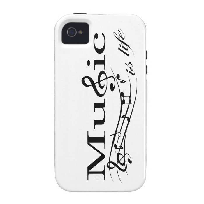 Music is Life (black) Case Mate iPhone 4 Covers
