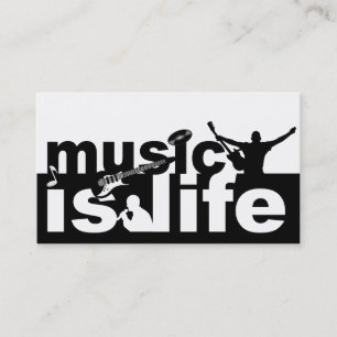 Music is life business card - customize!