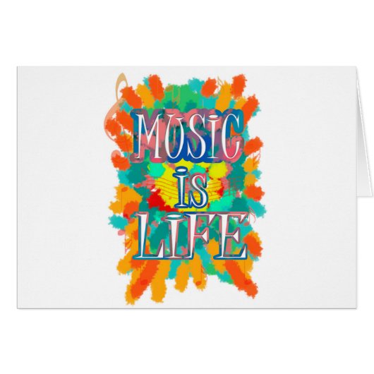 Music is Life Cards (Front Horizontal)