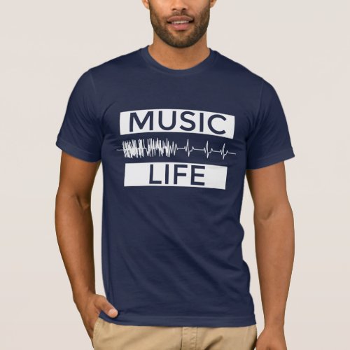 Music is Life Dark T_Shirt