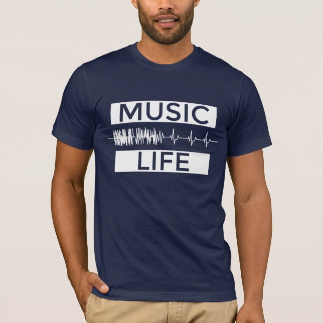 Music is Life Dark T-Shirt (Front)