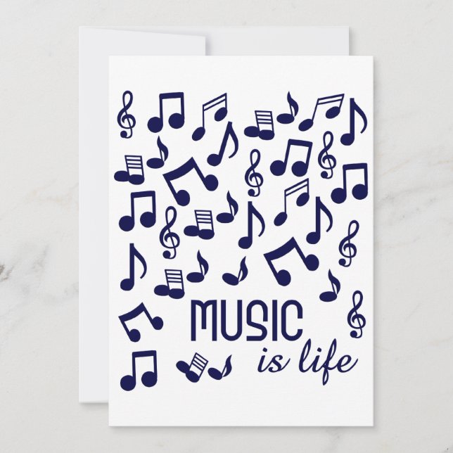 Music is Life invitation (Front)