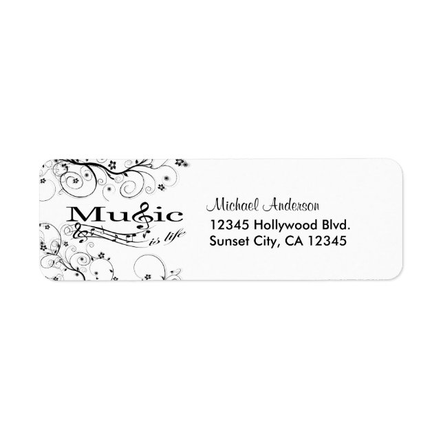 Music is Life Label (Front)